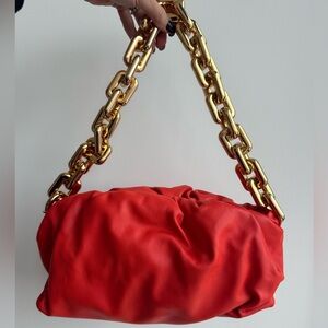 New beautiful orange soft calf leather